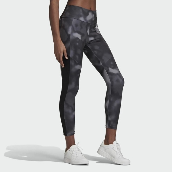 Adidas Women Designed to Move All Over Print Tights Legging GD4652 Size L - Picture 5 of 8